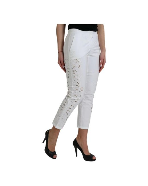 Dolce & Gabbana Gray Cropped Trousers