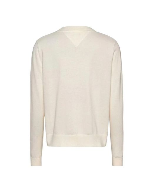 Tommy Hilfiger White V-Neck Knitwear