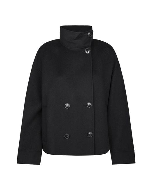 Max Mara Black Double-Breasted Coats