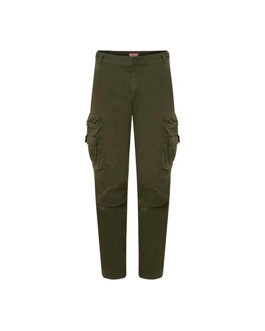 DIESEL Green Slim-Fit Trousers for men