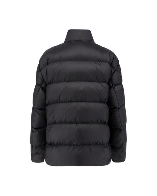 Moncler Zwarte Lange Saison Nylon Jas in het Black