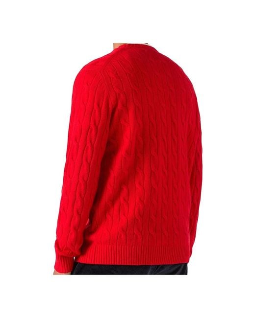 Mc2 Saint Barth Red Round-Neck Knitwear for men