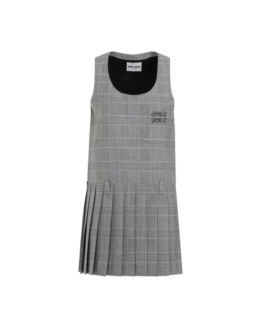 Miu Miu Gray Short Dresses