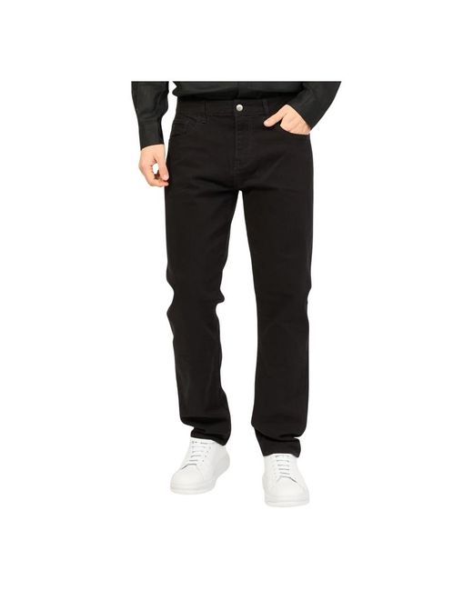 Armani Exchange Black Straight Trousers for men