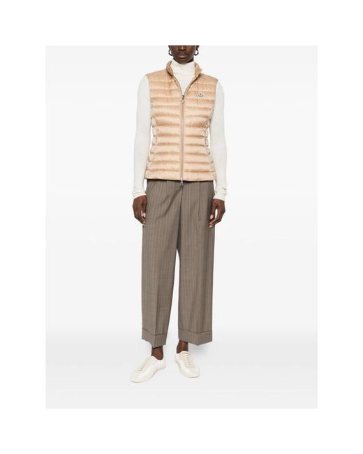 Moncler Natural Zip Steppweste