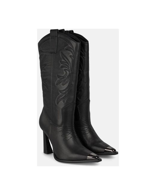 Alma En Pena. Black Cowboy & Biker Boots