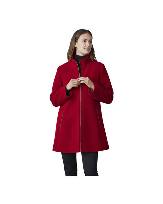 Junge Jassen ,Rood ,Wol Marie Swinger Parka in het Red