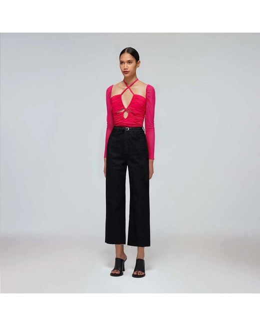 Blusa y camisa Self-Portrait de color Red