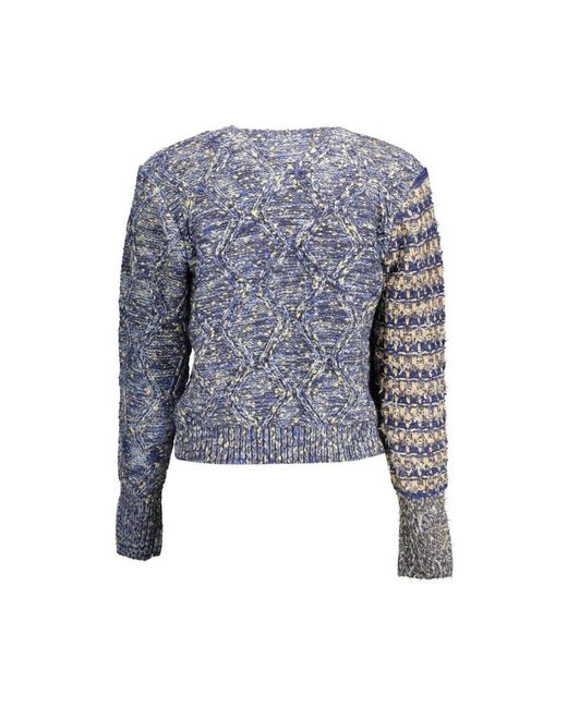 Round-Neck Knitwear Desigual en coloris Blue