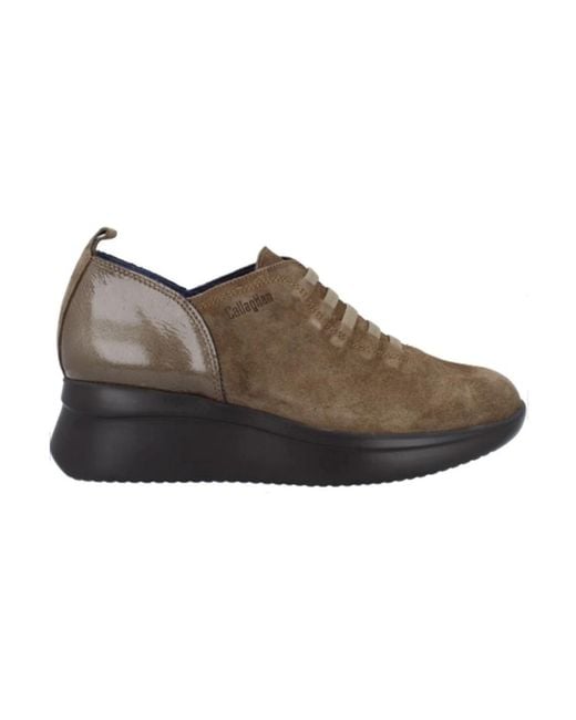 Callaghan Brown Slip-On Sneaker Aus Wildleder Und Leder