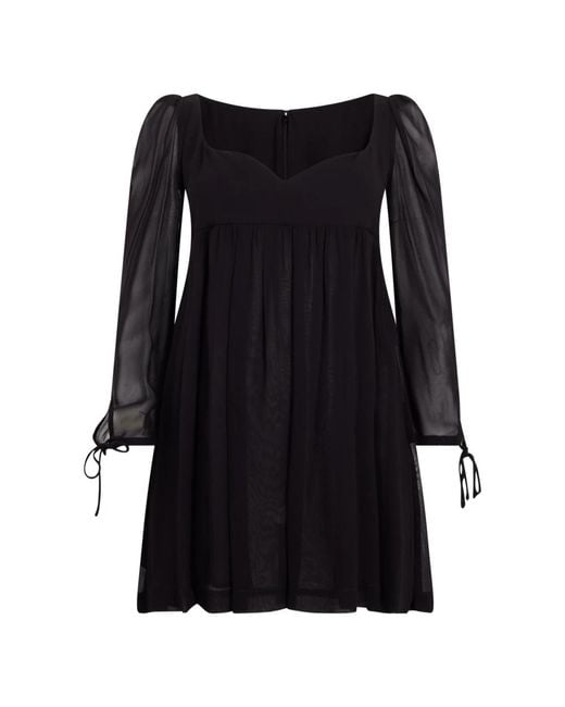 Philosophy Di Lorenzo Serafini Black Elegant Long Dress With Asymmetric And Refined Design