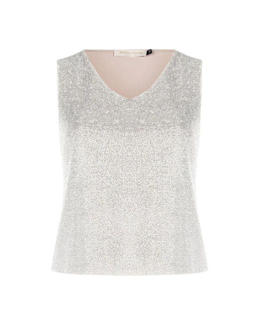 Rinascimento White Sleeveless Tops