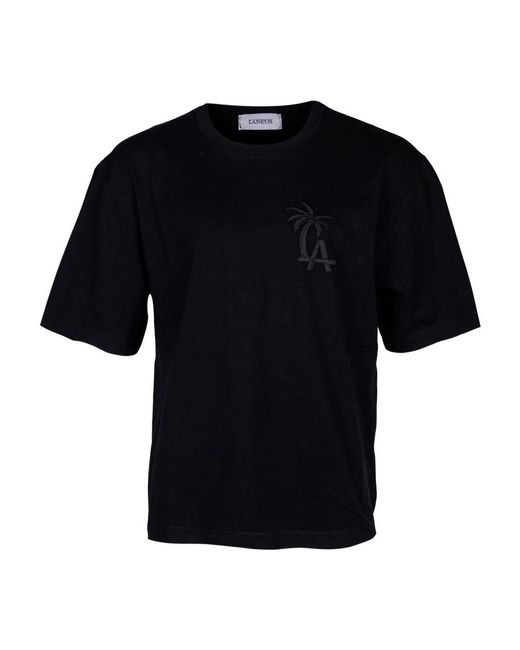 Laneus Black T-Shirts for men