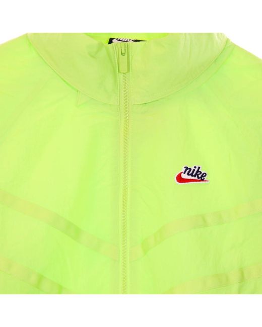 Nike Fitness ,Groen ,Nylon Sportswear Windrunner Half-Zip Hoodie Jas in het Green voor heren