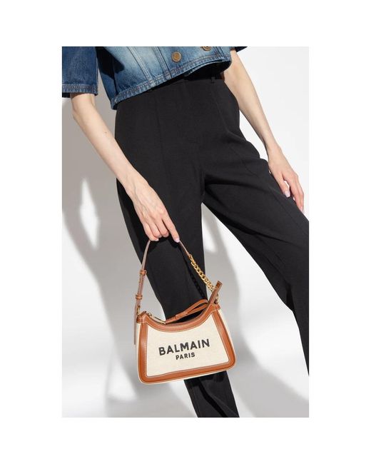 Balmain Natural Shoulder Bags