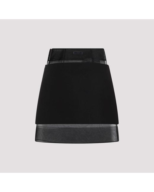 Prada Black Short Skirts