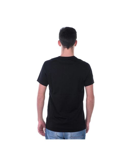 Burberry Black Monogram-embroidered V-neck Cotton T-shirt for men