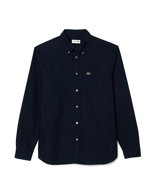 Lacoste Camicia Oxford in het Blue voor heren