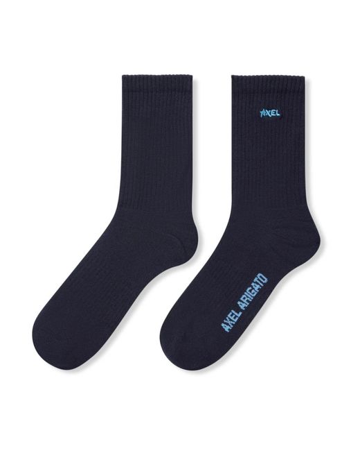Axel Arigato Ondergoed ,Blauw ,Katoen Floral Logo Socks in het Blue