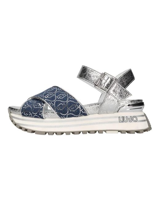 Liu Jo Blue Flat Sandals