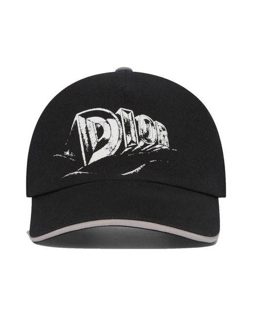 Dior Baseball cap mit lederdetails in Black für Herren