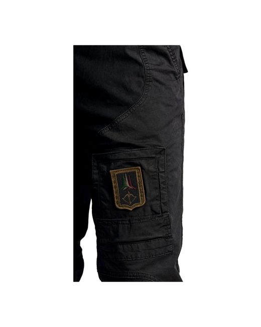 Aeronautica Militare Black Slim-Fit Trousers for men