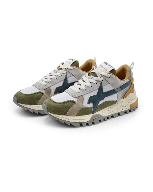W6yz Polyester Sneaker Breeeze Wildleder Technisches Gewebe in Blue für Herren