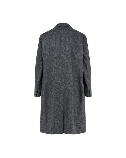 Hevò Gray Double-Breasted Coats for men