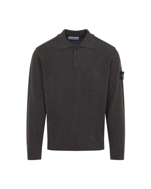 Stone Island Gray Polo Shirts for men