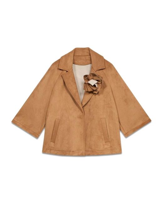 Single-Breasted Coats Oltre en coloris Brown