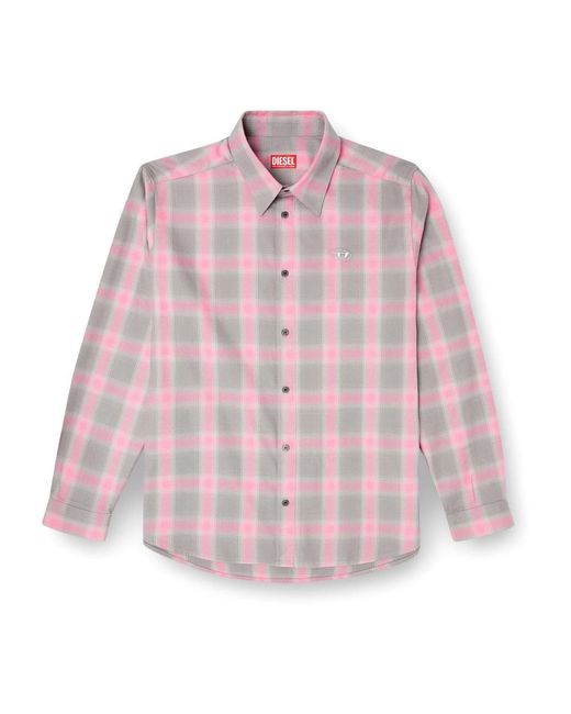 DIESEL Pink Casual Shirts for men