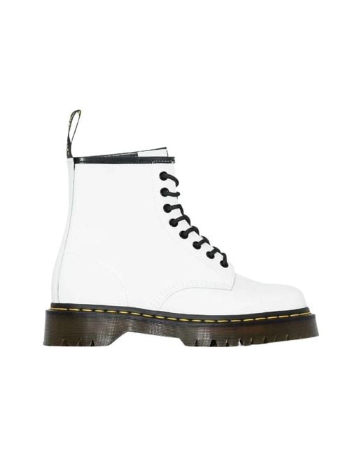 Dr. Martens White Lace-Up Boots