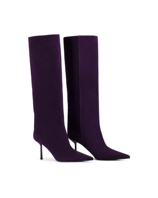 Le Silla Purple Heeled Boots