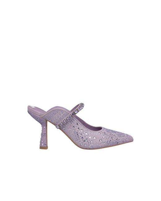 Alma En Pena. Purple Heeled Mules