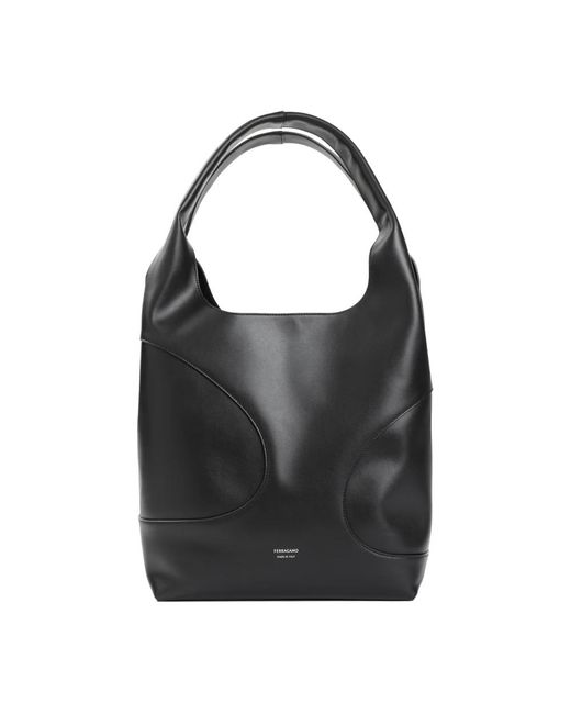 Ferragamo Black Shoulder Bags