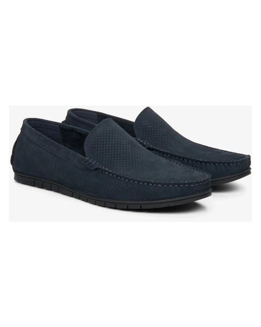 ESTRO Blue Loafers for men