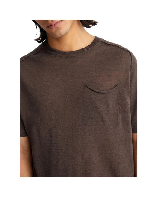 Liu Jo Braunes casual t-shirt in Brown für Herren