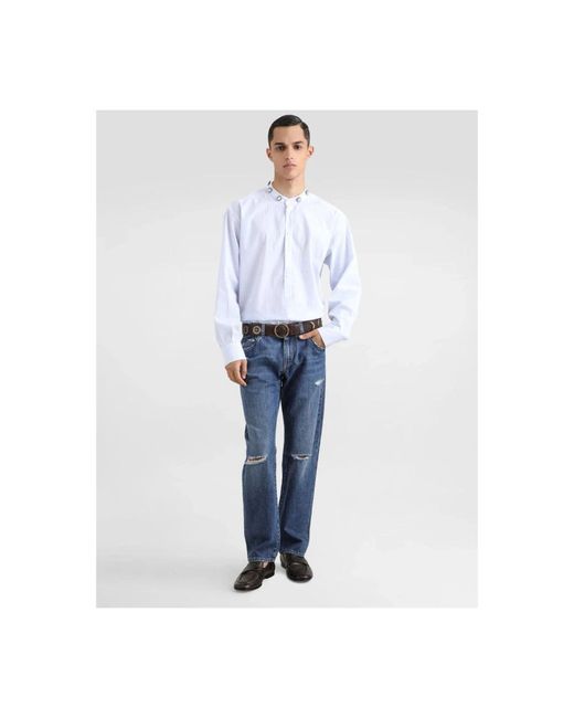 Dolce & Gabbana Blue Straight Jeans for men