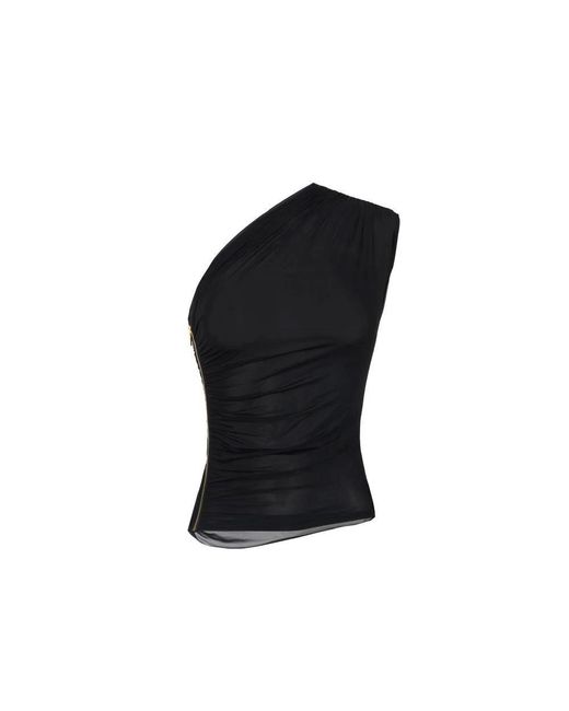 Elisabetta Franchi Black Sleeveless Tops