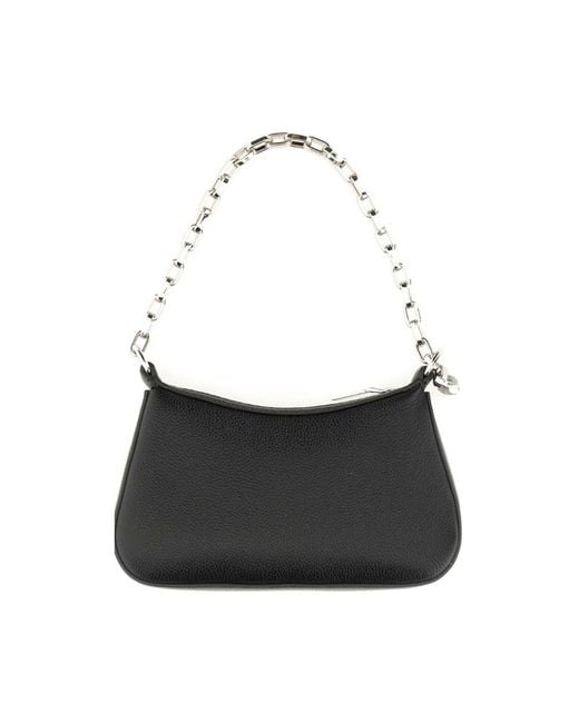 McQueen Black T Bar Mini Handbag