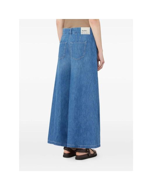 Max Mara Blue Wide Trousers