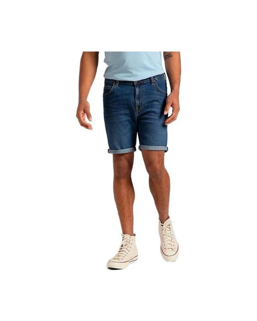 Blu zip bottoni pantaloncini primavera/estate di Lee Jeans in Blue da Uomo