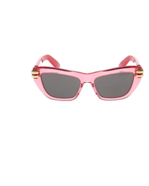 Dior Accessoires ,Rood ,Stijlvolle Zonnebril Met Uniek Design in het Red