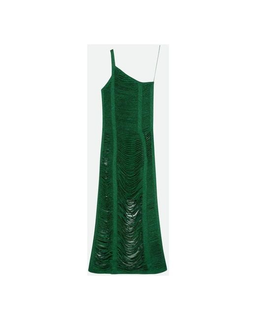 Vestido Verde De Un Hombro Con Flecos, Mujer, Talla Circus Hotel de color Green