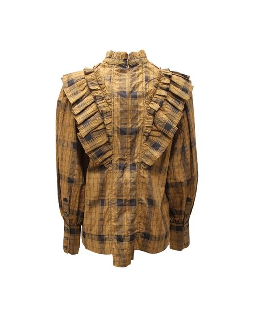 Ganni Brown Blouses