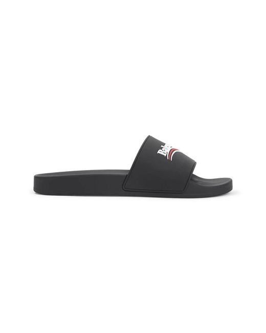Balenciaga Black Sliders for men