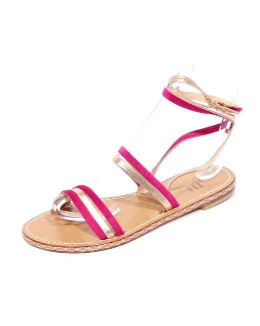 Emanuela Caruso Pink Flat Sandals