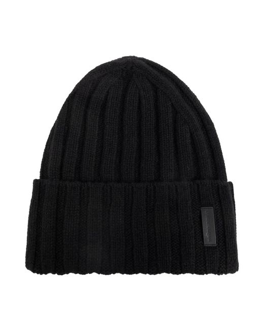 Beanies di Emporio Armani in Black da Uomo