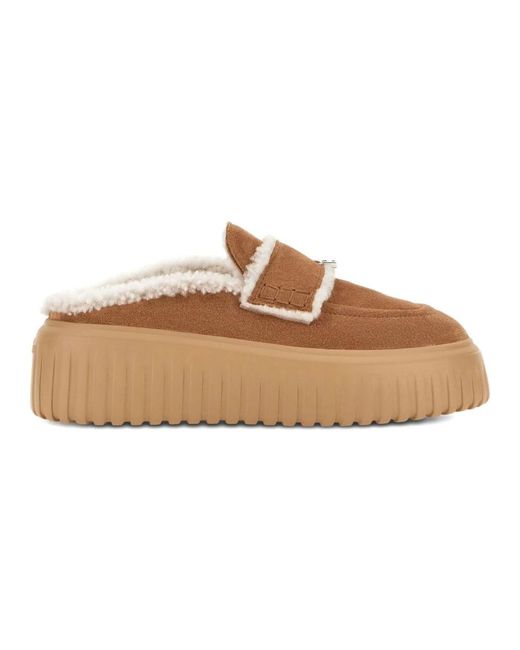 Hogan Schoenen ,Bruin ,Leer Slip-On Van Leer in het Brown