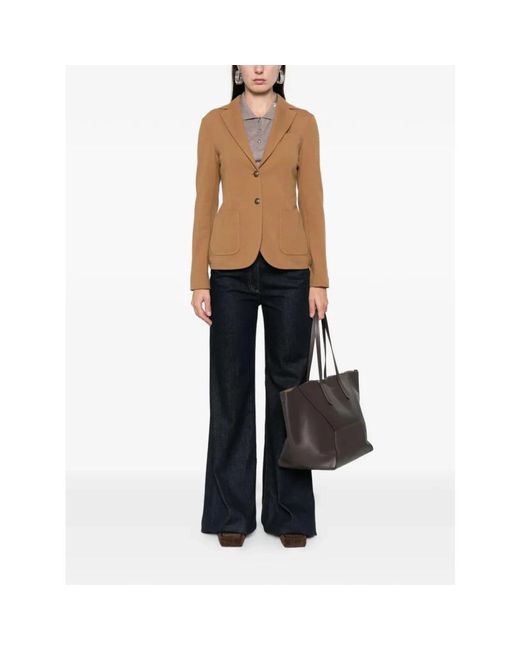 Circolo 1901 Cashmere Touch Slim Fit Jacket in het Brown